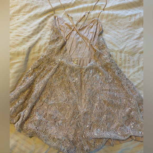 Pink and Silver Glam Party Dress - Picture 2 of 7